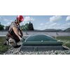 Man working on roof with ABS lifeline system