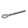Polished stainless AISI 316 eye terminal, For pressing or swaging onto stainless steel wire rope