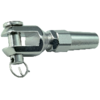 Swageless terminal with fork 