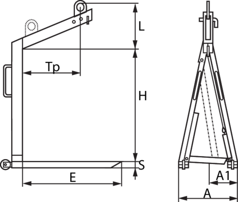 Fork Lift 6040 measurements