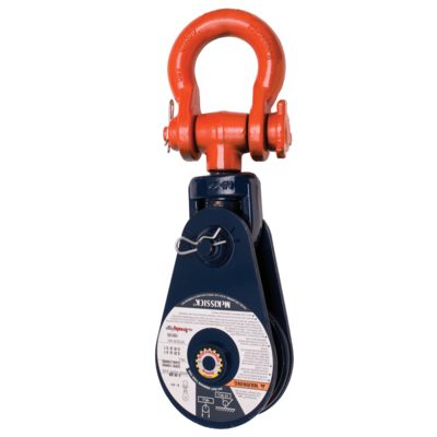 McKissick 419 Light Champion Snatch Block shackle fitting single sheave 2 to 12 ton