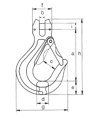 Stainless steel Clevis sling hooks SALKHK6 blueprint
