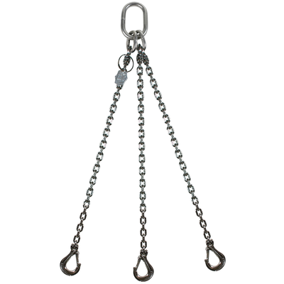 Stainless steel chain sling 3-legs with latch hooks 