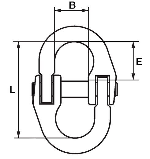 Stainless steel Connecting Link LLHK6 blueprint