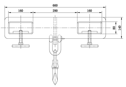 Forklift lifting adapters TRUNP blueprint