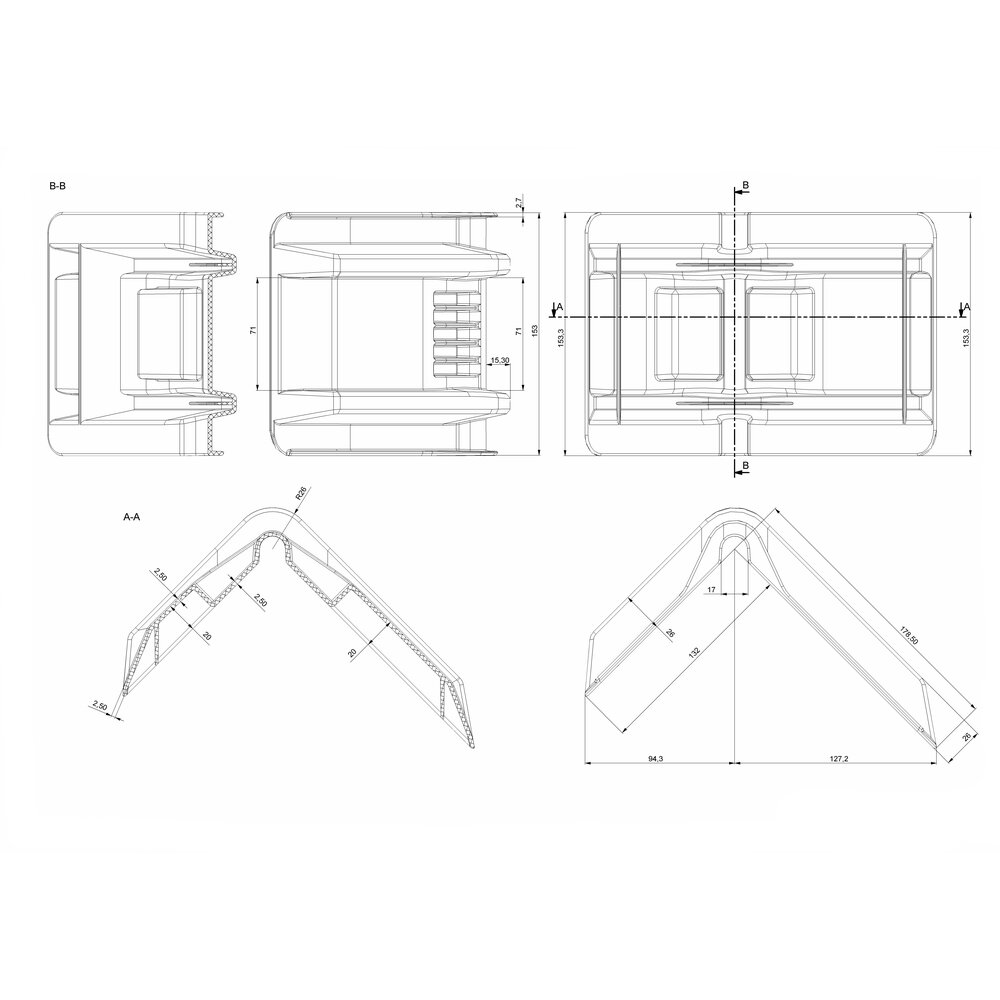 Plastikust nurgakaitsmed lindile kuni 60mm