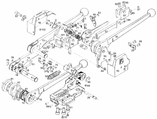 PIKE1319 tensioning and cutting tool for steel straps