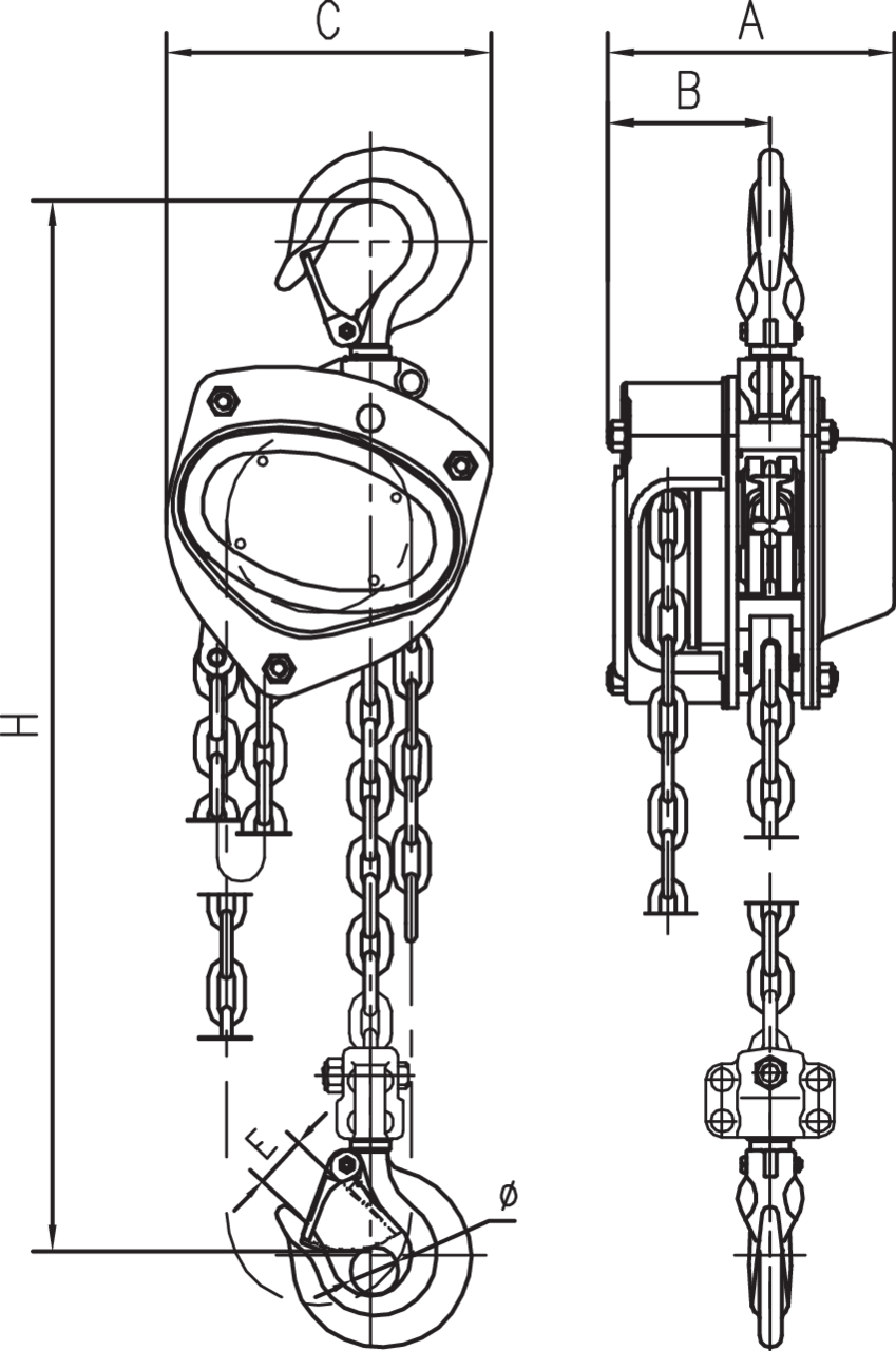 POWERTEX chain block specification