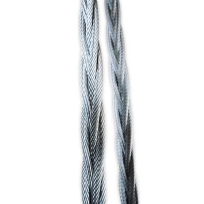 Steel flat braided wire sling for lifting loads