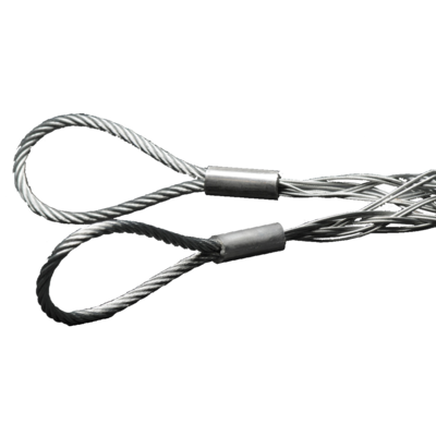 Wire rope grip with 2 eyes