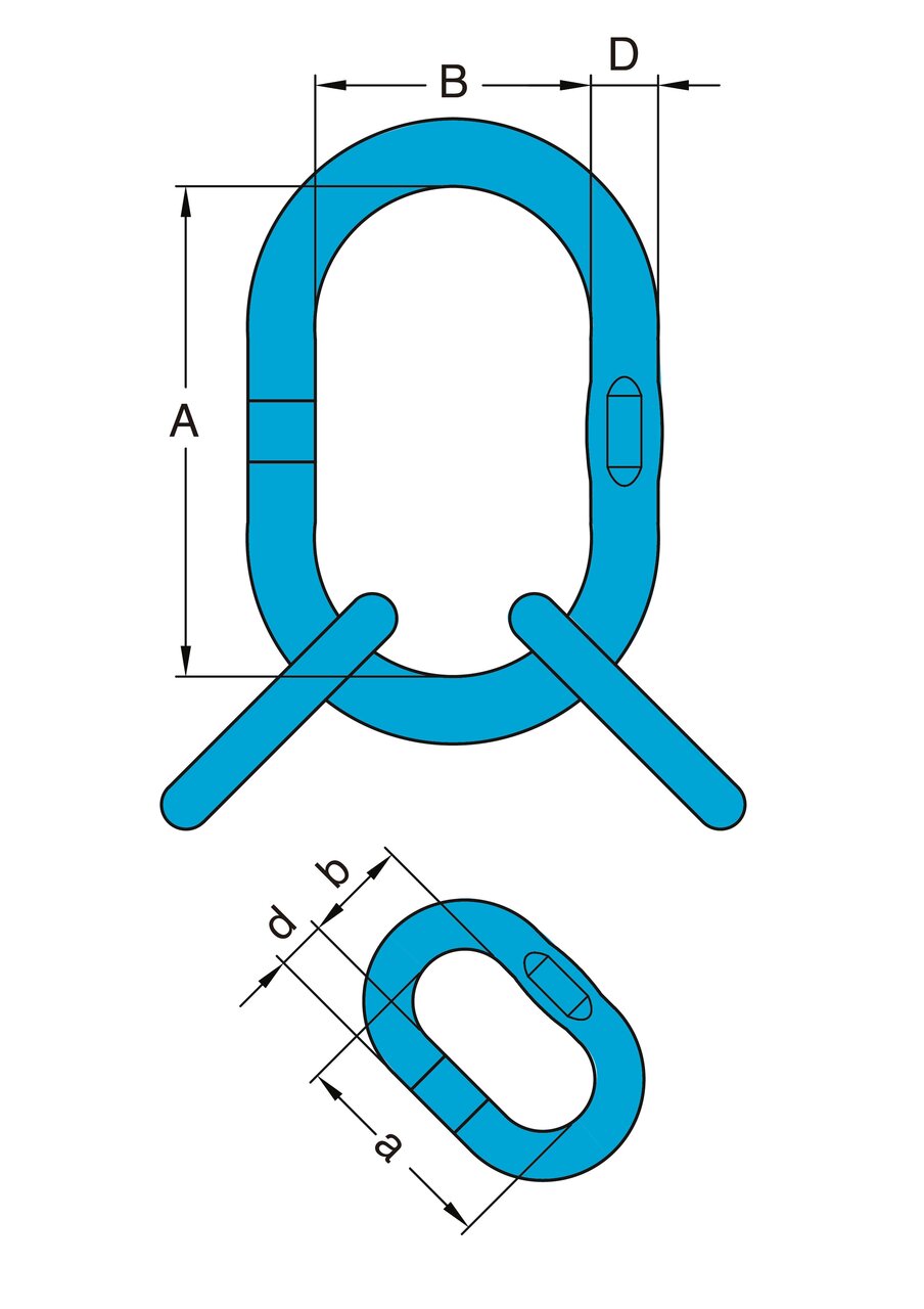 Yoke X-006 Welded Master Link Assembly measurements Yoke X-006 Welded Master Link Assembly measurements