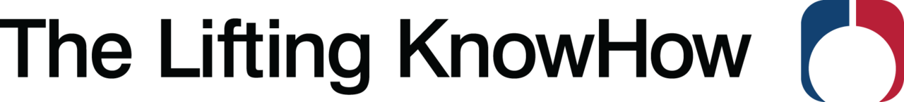 The Logo for Certex and Blue and Red shape with Lifting Know How text to the left