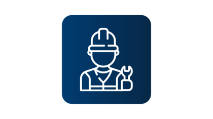 Icon maintenance blue and white